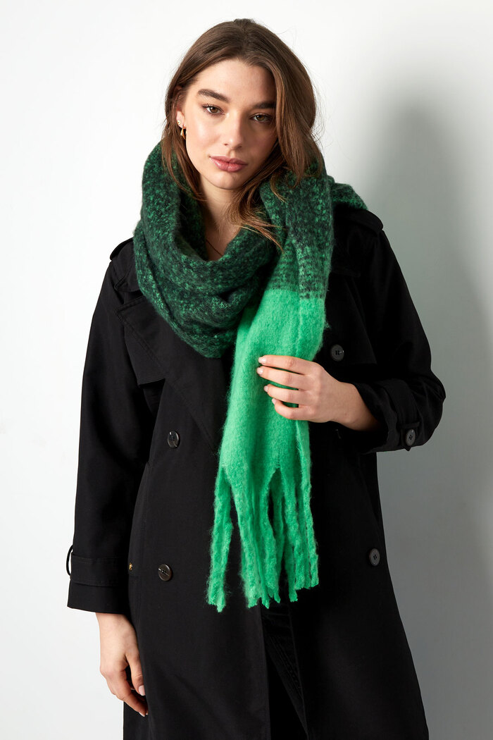 Kleurrijke sjaal groen Afbeelding2
